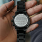 Father Of The groom Gift From Bride - Engraved Watch New