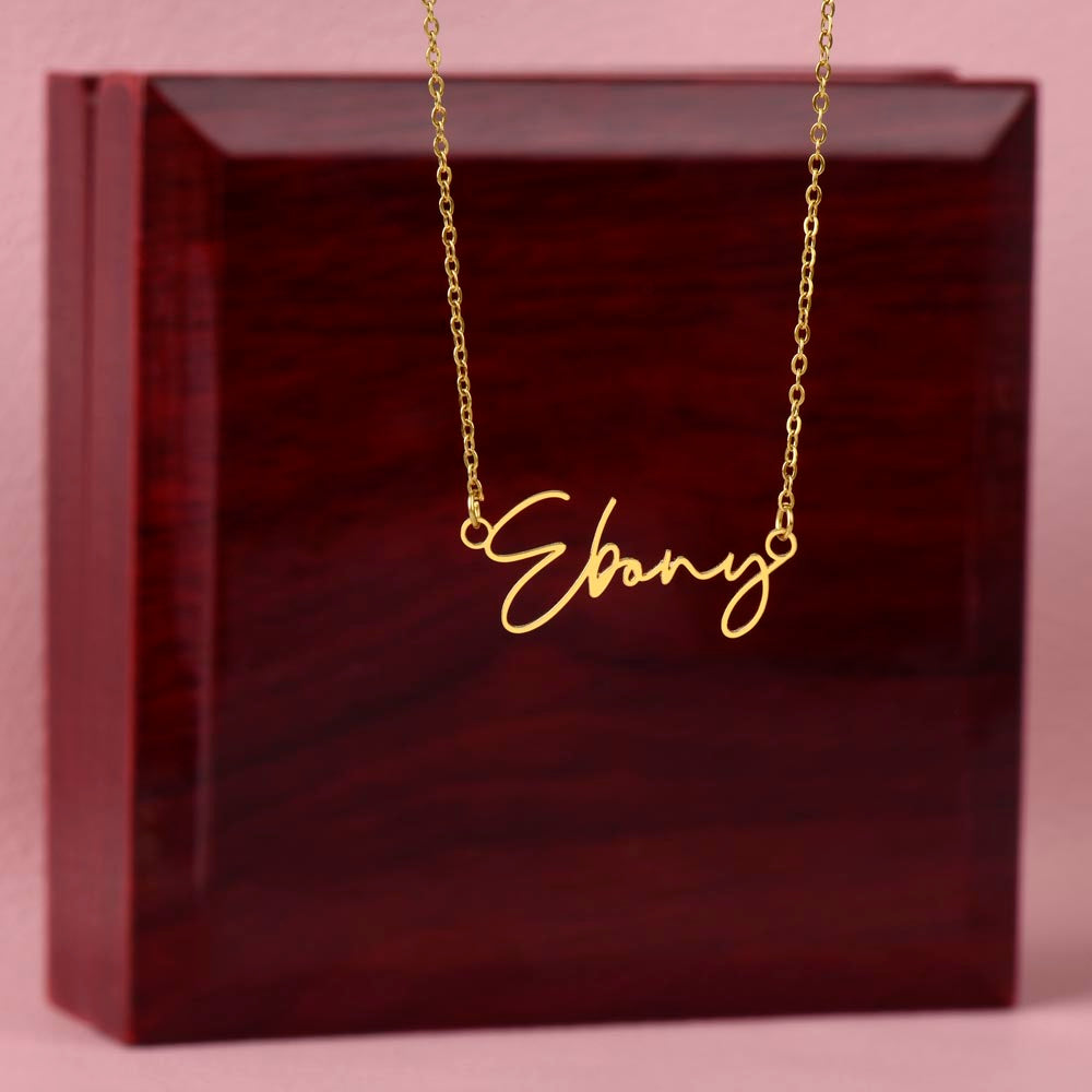 Signature Name Necklace Girlfriend Proposal