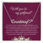 Girlfriend Proposal Name Necklace With Heart