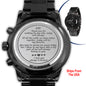 Black Chronograph Watch - Father of Bride Gift From Bride