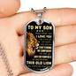 To My Son - This Old Lion Dog Tag