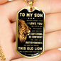 To My Son - This Old Lion Dog Tag