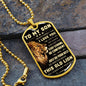 To My Son - This Old Lion Dog Tag