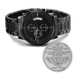 Black Chronograph Watch - Father of Bride Gift From Bride