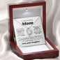 To My Amazing Mom - I Love You Mom Forever Love Necklace