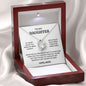 To My Beautiful Daughter - I Will Always Be There For You Forever Love Necklace