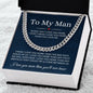 To My Man - I Love You More Cuban Link Chain