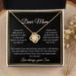 Dear Mom Love Knot Necklace - Gift From Son