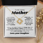 To My Caring Mom - I Love You Mom Love Knot Necklace