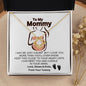 To My Mommy From Baby Bump - I Can’t Wait To See You Love Knot Necklace