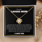 To My Mom Love Knot Necklace - There Are Not Enough Words