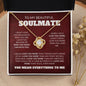 To My Beautiful Soulmate - I Love You More - Love Knot Necklace