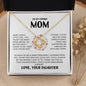 To My Loving Mom - You Taught Me Right From Wrong 2 Love Knot Necklace