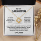 To My Beautiful Daughter - I Will Always Be There For You Love Knot Necklace