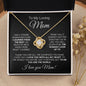 To My Loving Mom Love Knot Necklace - To Me You Are The World
