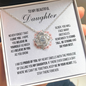 To My Beautiful Daughter - Love Knot Necklace