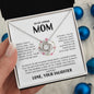 To My Loving Mom - You Taught Me Right From Wrong 2 Love Knot Necklace