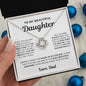 To My Beautiful Daughter -You Will Be One Of The Most Beautiful Chapters Love Knot Necklace