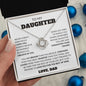 To My Beautiful Daughter - I Promise To Love You For The Rest Of My Life Love Knot Necklace
