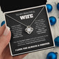 To My Beautiful Wife - I Can't Live Without You - Love Knot Necklace