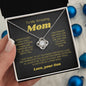 To My Amazing Mom -You'll Always Be My Loving Mom Love Knot Necklace
