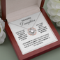 To My Beautiful Daughter - Love Knot Necklace