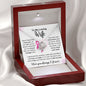 To My Loving Wife - As You Fight Cancer Love Knot Necklace