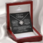 To My Loving Mom - No Matter How Far I Go In Life Love Knot Necklace