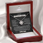 To My Beautiful Daughter - I Promise To Love You For The Rest Of My Life 2 Love Knot Necklace