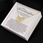 To My Granddaughter Necklace - Joined Heart
