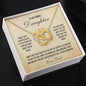 To My Bonus Daughter - Love Dad Joined Heart Necklace