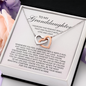 To My Granddaughter Necklace - Joined Heart