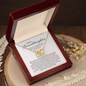 To My Granddaughter Necklace - Joined Heart