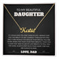 To My Daughter Name Necklace From Dad