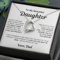 To My Beautiful Daughter - I will Protect You With All That I Have Forever Love Necklace