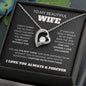 To My Beautiful Wife - I Can't Live Without You - Forever Love Necklace