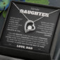 To My Daughter - I Promise To Love You For The Rest Of My Life Forever Love Necklace