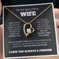 To My Beautiful Wife - I Can't Live Without You - Forever Love Necklace
