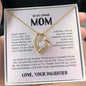 To My Loving Mom - You Taught Me Right From Wrong Forever Love Necklace