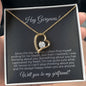 Will You Be My Girlfriend - Forever Love Necklace