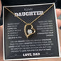 To My Daughter - I Promise To Love You For The Rest Of My Life Forever Love Necklace