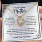 To My Caring Mom - I Am Forever Grateful Forever Love Necklace