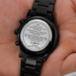 Black Chronograph Watch - Father of Bride Gift From Bride